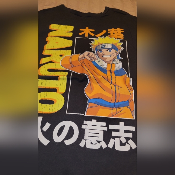 Naruto Graphic T-Shirt in Black and Orange - Picture 2 of 3